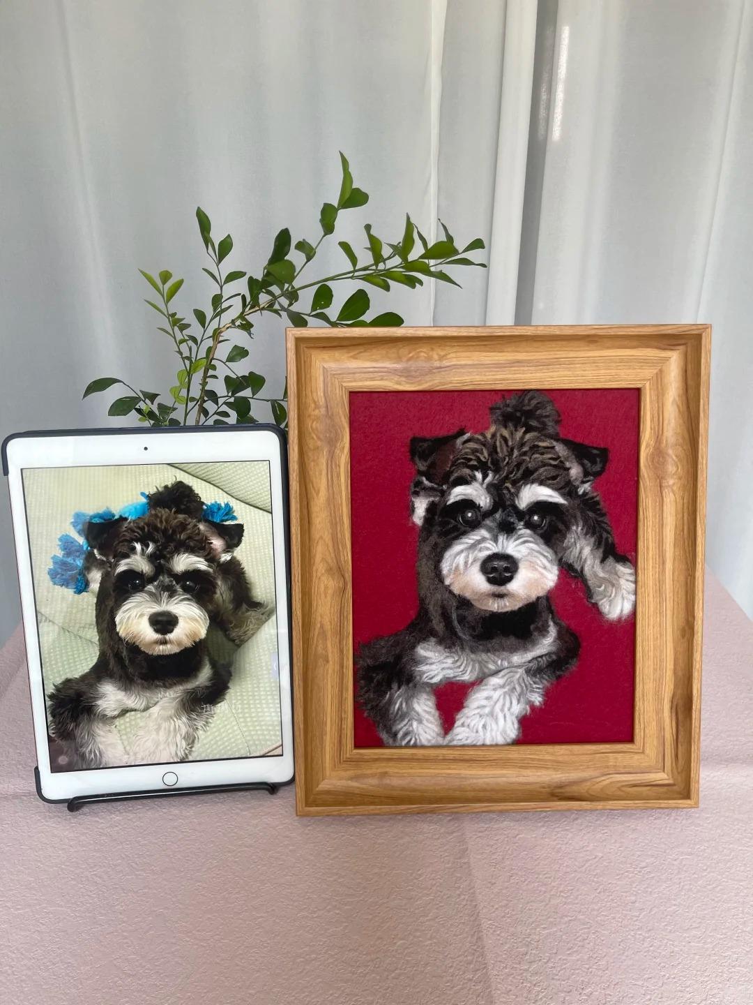 Handmade Wool Felt Pet Portrait | Retain Every Dynamic Moment of It