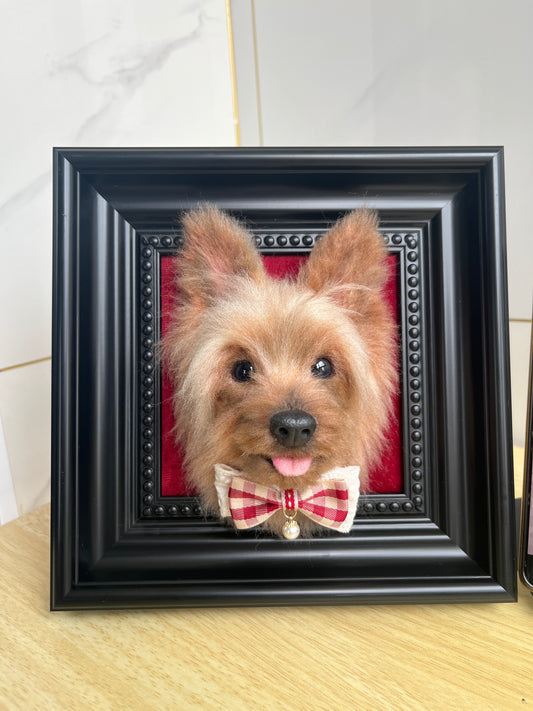 3D wool felt pet portraits, replicate your furry friend，cat portrait brooch，pet replica，needle felted pet portrait，pet memorial felted