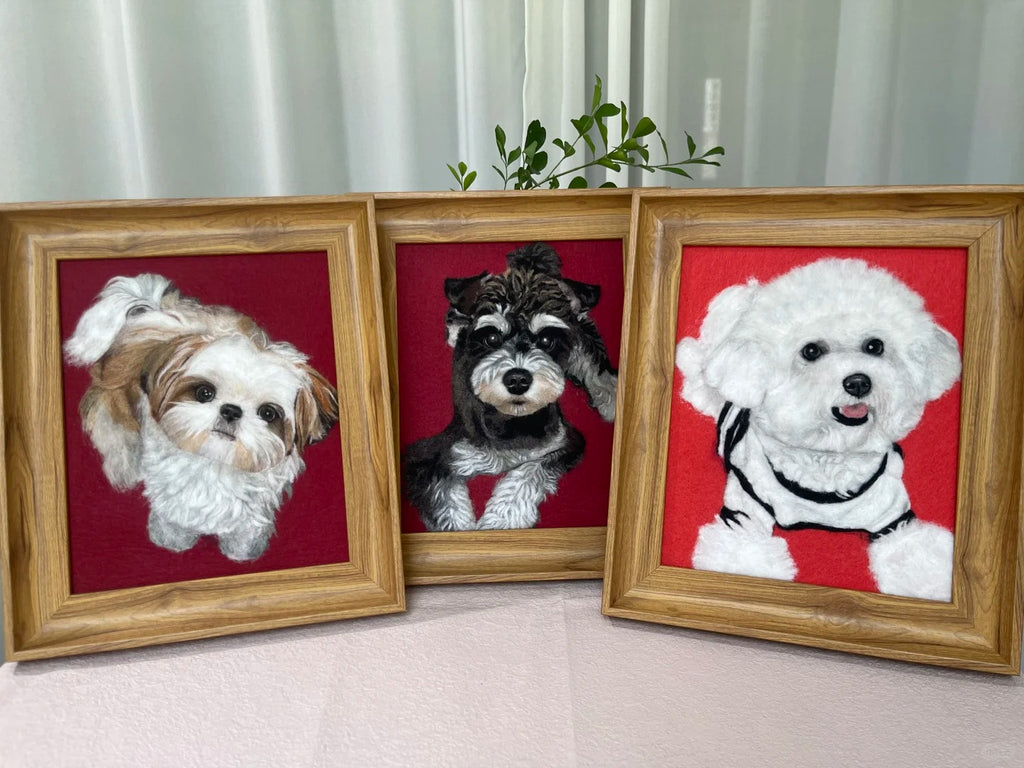 Handmade Wool Felt Pet Portrait | Retain Every Dynamic Moment of It